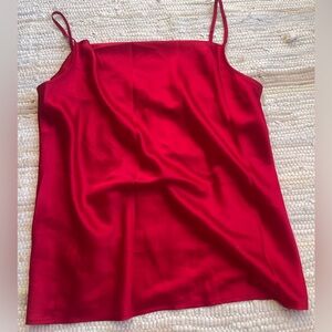 Loft Red Satin Cami Size L